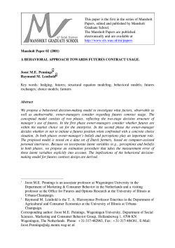 A Behavioral Approach towards Towards Futures Contract Design