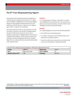 Fe-2&trade; Iron Sequestering Agent