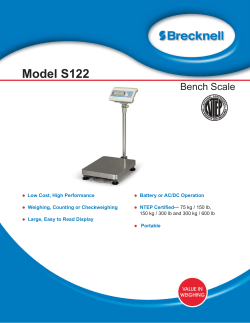 Model S122 - St. Louis Scale