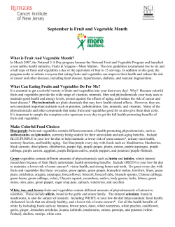 September is Fruit and Vegetable Month