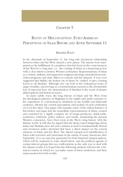 Euro-American Perceptions of Islam Before and