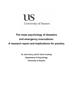 The mass psychology of disasters and emergency evacuations