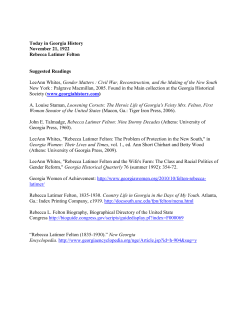 Today in Georgia History November 21, 1922 Rebecca Latimer