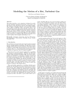 Foster and Metaxas, "Modeling the Motion of a Hot, Turbulent Gas"