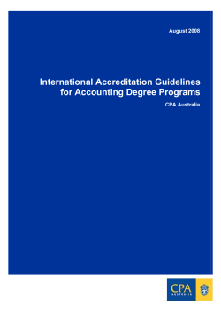 International Accreditation Guidelines for Accounting Degree