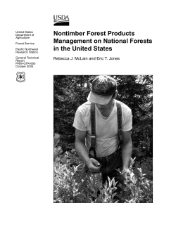 Nontimber Forest Products Management on National Forests in the