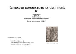 T&Eacute;CNICAS DEL COMENTARIO DE TEXTOS EN INGL&Eacute;S 101