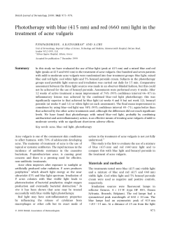 Phototherapy with blue (415 nm) and red (660 nm) light in the