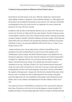 Paper - Caribbean Poetry Project