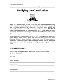 Comprehension: The U.S. Constitution