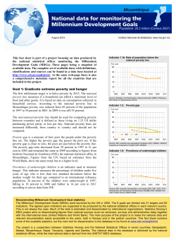 MDG Fact sheet Mozambique