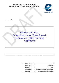 EUROCONTROL Specification for Time Based Separation (TBS) for