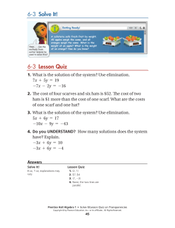6-3 Lesson Quiz