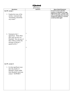 Macbeth ACT I Comprehension Questions