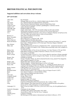 political pseudonyms