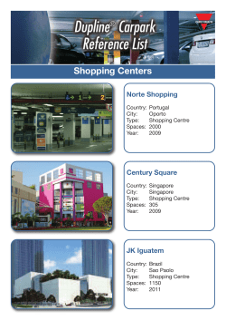 Carpark reference list - Support Carlo Gavazzi AB
