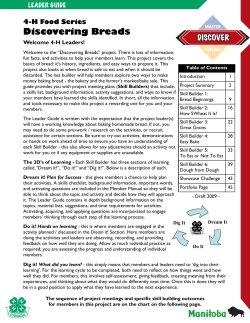 4-H Food Series Discovering Breads