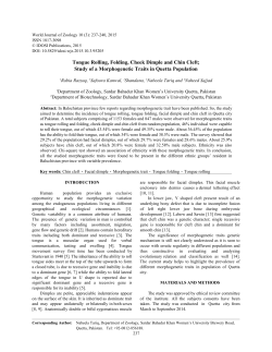 Tongue Rolling, Folding, Cheek Dimple and Chin Cleft