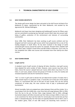 5 TECHNICAL CHARACTERISTICS OF GOLF COURSE