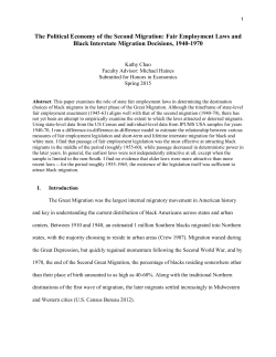 The Political Economy of the Second Migration