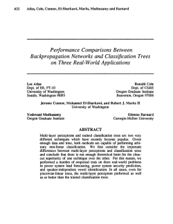 Performance Comparisons Between Backpropagation Networks and