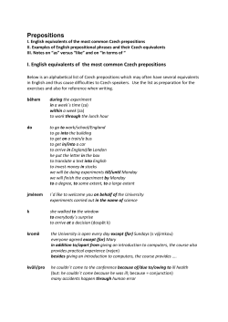 Prepositions - Academic English