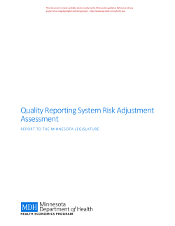 Quality Reporting System Risk Adjustment Assessment