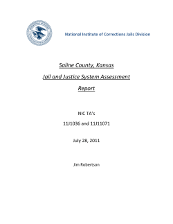 Saline County, Kansas Jail and Justice System Assessment Report