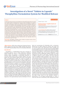 Investigation of a Novel &ldquo;Tablets in Capsule&rdquo; Theophylline