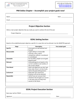 PMI Dallas Chapter &ndash; Accomplish your project goals now! Project