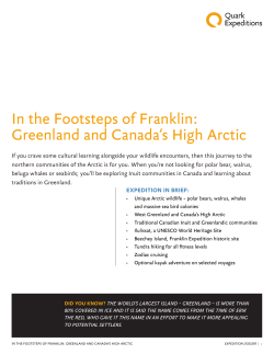 In the Footsteps of Franklin: Greenland and Canada`s High Arctic