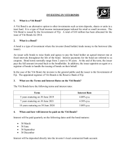INVESTING IN VITI BONDS 1. What is a Viti