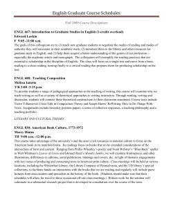 Graduate Courses 2009-2010