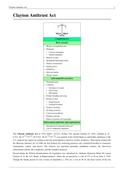 Clayton Antitrust Act