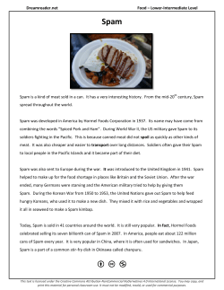 Dreamreader.net Food &ndash; Lower-Intermediate Level Spam is a kind