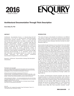 Architectural Documentation Through Thick Description