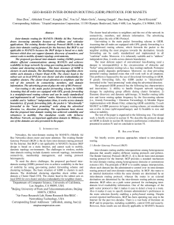 GEO-BASED INTER-DOMAIN ROUTING (GIDR) PROTOCOL FOR