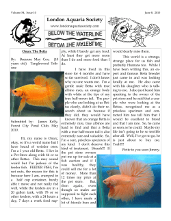 June - London Aquaria Society