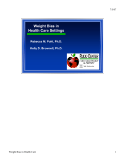 Overview of Weight Bias &ndash; notes - Preventing Weight Bias