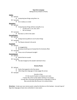 Figurative Language Adding Sensory Details to Poetry Similes