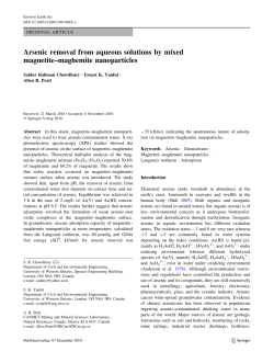 Arsenic removal from aqueous solutions by mixed magnetite