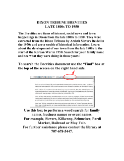 DIXON TRIBUNE BREVITIES LATE 1800s TO 1950 To search the
