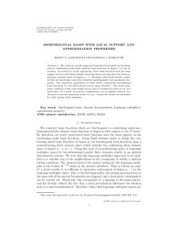 Biorthogonal bases with local support and approximation properties
