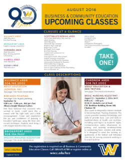 upcoming classes - Western Nebraska Community College