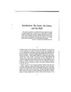Introduction: The Genre, the Canon, and the Myth