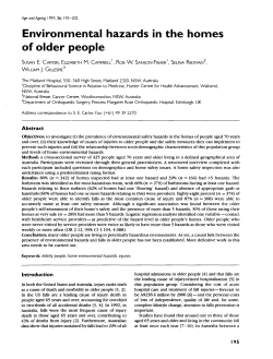 Environmental hazards in the homes of older