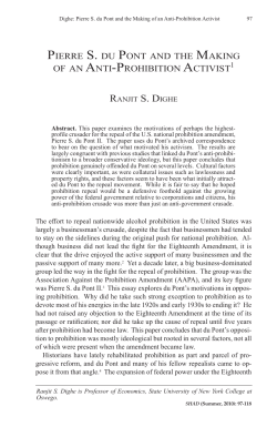 pierre s. du pont and the making - Alcohol and Drugs History Society