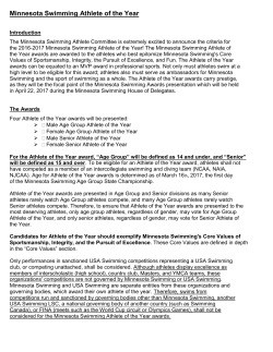 Minnesota Swimming Athlete of the Year