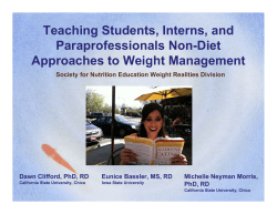 Slides - Society for Nutrition Education and Behavior