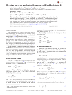 The edge wave on an elastically supported Kirchhoff plate